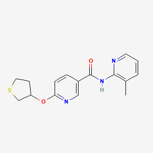 molecular formula C16H17N3O2S B2698498 N-(3-methylpyridin-2-yl)-6-((tetrahydrothiophen-3-yl)oxy)nicotinamide CAS No. 2034444-60-3
