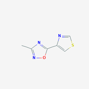 molecular formula C6H5N3OS B2698505 3-Methyl-5-(thiazol-4-yl)-1,2,4-oxadiazole CAS No. 1850510-53-0
