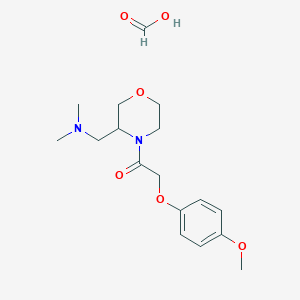 molecular formula C17H26N2O6 B2698509 1-(3-((Dimethylamino)methyl)morpholino)-2-(4-methoxyphenoxy)ethanone formate CAS No. 1421525-10-1