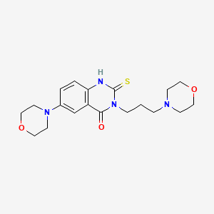 molecular formula C19H26N4O3S B2698522 6-morpholin-4-yl-3-(3-morpholin-4-ylpropyl)-2-sulfanylidene-1H-quinazolin-4-one CAS No. 689767-83-7