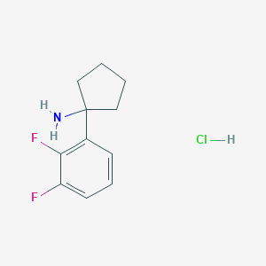 molecular formula C11H14ClF2N B2698524 1-(2,3-Difluorophenyl)cyclopentan-1-amine;hydrochloride CAS No. 1893068-17-1