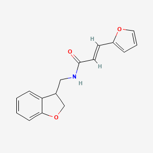 molecular formula C16H15NO3 B2698534 (2E)-N-[(2,3-dihydro-1-benzofuran-3-yl)methyl]-3-(furan-2-yl)prop-2-enamide CAS No. 2097940-64-0