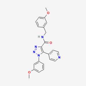 molecular formula C23H21N5O3 B2698540 N-(3-methoxybenzyl)-1-(3-methoxyphenyl)-5-(pyridin-4-yl)-1H-1,2,3-triazole-4-carboxamide CAS No. 1326879-00-8