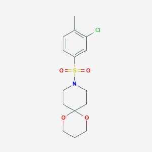 B2698549 9-((3-Chloro-4-methylphenyl)sulfonyl)-1,5-dioxa-9-azaspiro[5.5]undecane CAS No. 1022389-35-0