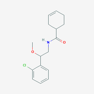 molecular formula C16H20ClNO2 B2698551 N-(2-(2-chlorophenyl)-2-methoxyethyl)cyclohex-3-enecarboxamide CAS No. 1706079-25-5