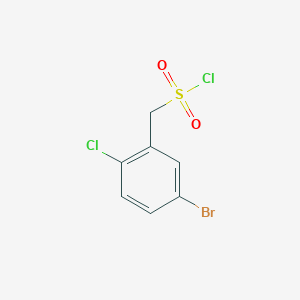 molecular formula C7H5BrCl2O2S B2698589 (5-溴-2-氯苯基)甲磺酰氯 CAS No. 1427380-77-5