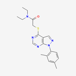 molecular formula C19H23N5OS B2698598 2-[1-(2,4-dimethylphenyl)pyrazolo[3,4-d]pyrimidin-4-yl]sulfanyl-N,N-diethylacetamide CAS No. 893928-98-8