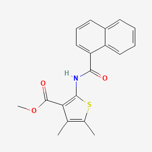 molecular formula C19H17NO3S B2698599 METHYL 4,5-DIMETHYL-2-(NAPHTHALENE-1-AMIDO)THIOPHENE-3-CARBOXYLATE CAS No. 303138-89-8