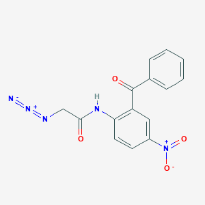 molecular formula C15H11N5O4 B026986 2-Azido-N-(2-benzoyl-4-nitrophenyl)acetamide CAS No. 58077-08-0