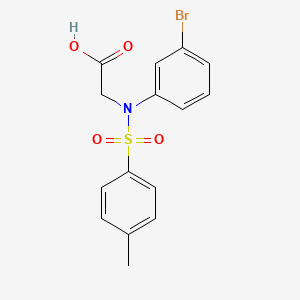 molecular formula C15H14BrNO4S B2698611 N-(3-bromophenyl)-N-[(4-methylphenyl)sulfonyl]glycine CAS No. 333450-24-1