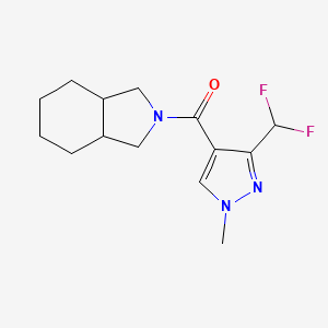 molecular formula C14H19F2N3O B2698639 2-[3-(difluoromethyl)-1-methyl-1H-pyrazole-4-carbonyl]-octahydro-1H-isoindole CAS No. 2327065-68-7