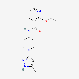 molecular formula C17H23N5O2 B2698654 2-ethoxy-N-[1-(5-methyl-1H-pyrazol-3-yl)piperidin-4-yl]pyridine-3-carboxamide CAS No. 2034207-58-2