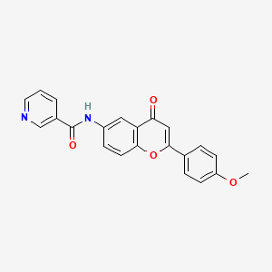 molecular formula C22H16N2O4 B2698733 N-[2-(4-methoxyphenyl)-4-oxo-4H-chromen-6-yl]pyridine-3-carboxamide CAS No. 923686-86-6