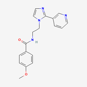 4-methoxy-N-(2-(2-(pyridin-3-yl)-1H-imidazol-1-yl)ethyl)benzamide