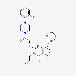 3-butyl-2-((2-(4-(2-fluorophenyl)piperazin-1-yl)-2-oxoethyl)thio)-7-phenyl-3H-pyrrolo[3,2-d]pyrimidin-4(5H)-one