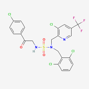{[3-Chloro-5-(trifluoromethyl)pyridin-2-yl]methyl}({[2-(4-chlorophenyl)-2-oxoethyl]sulfamoyl})[(2,6-dichlorophenyl)methyl]amine
