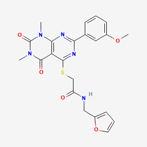 N-(2-furylmethyl)-2-{[2-(3-methoxyphenyl)-6,8-dimethyl-5,7-dioxo-5,6,7,8-tetrahydropyrimido[4,5-d]pyrimidin-4-yl]thio}acetamide
