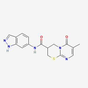 N-(1H-indazol-6-yl)-7-methyl-6-oxo-2,3,4,6-tetrahydropyrimido[2,1-b][1,3]thiazine-3-carboxamide