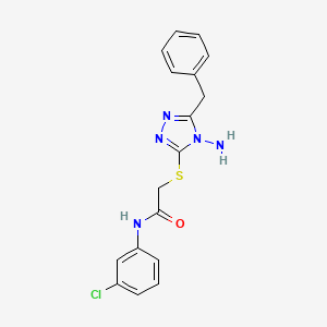2-[(4-amino-5-benzyl-4H-1,2,4-triazol-3-yl)sulfanyl]-N-(3-chlorophenyl)acetamide