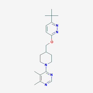4-[4-[(6-Tert-butylpyridazin-3-yl)oxymethyl]piperidin-1-yl]-5,6-dimethylpyrimidine