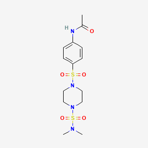 N-(4-{[4-(dimethylsulfamoyl)piperazin-1-yl]sulfonyl}phenyl)acetamide