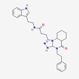 N-[2-(1H-indol-3-yl)ethyl]-3-[5-oxo-4-(2-phenylethyl)-4H,5H-[1,2,4]triazolo[4,3-a]quinazolin-1-yl]propanamide