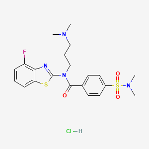 N-(3-(dimethylamino)propyl)-4-(N,N-dimethylsulfamoyl)-N-(4-fluorobenzo[d]thiazol-2-yl)benzamide hydrochloride
