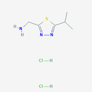 (5-Propan-2-yl-1,3,4-thiadiazol-2-yl)methanamine;dihydrochloride