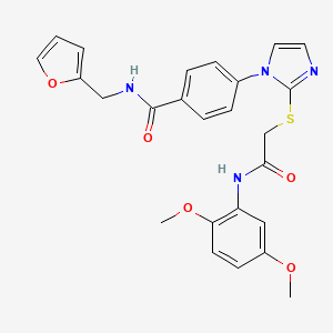 4-(2-((2-((2,5-dimethoxyphenyl)amino)-2-oxoethyl)thio)-1H-imidazol-1-yl)-N-(furan-2-ylmethyl)benzamide