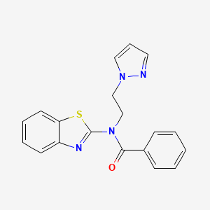 N-(2-(1H-pyrazol-1-yl)ethyl)-N-(benzo[d]thiazol-2-yl)benzamide