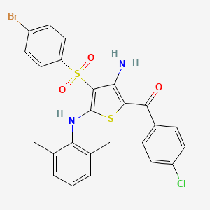 {3-Amino-4-[(4-bromophenyl)sulfonyl]-5-[(2,6-dimethylphenyl)amino]thien-2-yl}(4-chlorophenyl)methanone