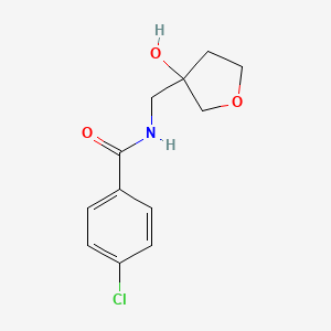 4-chloro-N-((3-hydroxytetrahydrofuran-3-yl)methyl)benzamide