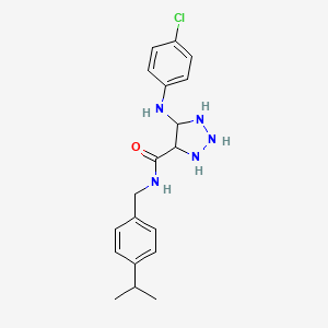 5-[(4-chlorophenyl)amino]-N-{[4-(propan-2-yl)phenyl]methyl}-1H-1,2,3-triazole-4-carboxamide