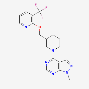 1-Methyl-4-[3-[[3-(trifluoromethyl)pyridin-2-yl]oxymethyl]piperidin-1-yl]pyrazolo[3,4-d]pyrimidine