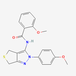 2-methoxy-N-[2-(4-methoxyphenyl)-4,6-dihydrothieno[3,4-c]pyrazol-3-yl]benzamide