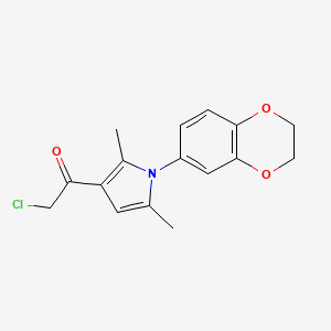 2-chloro-1-[1-(2,3-dihydro-1,4-benzodioxin-6-yl)-2,5-dimethyl-1H-pyrrol-3-yl]ethan-1-one
