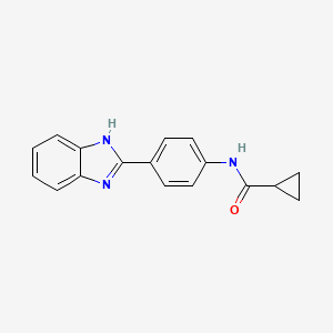 molecular formula C17H15N3O B2698899 N-[4-(1H-benzimidazol-2-yl)phenyl]cyclopropanecarboxamide CAS No. 476633-89-3