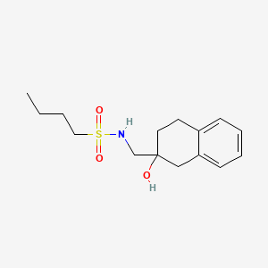 molecular formula C15H23NO3S B2698901 N-((2-hydroxy-1,2,3,4-tetrahydronaphthalen-2-yl)methyl)butane-1-sulfonamide CAS No. 1421526-33-1