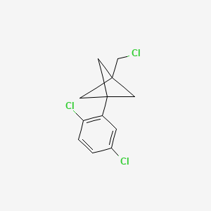 molecular formula C12H11Cl3 B2698905 1-(Chloromethyl)-3-(2,5-dichlorophenyl)bicyclo[1.1.1]pentane CAS No. 2287317-08-0