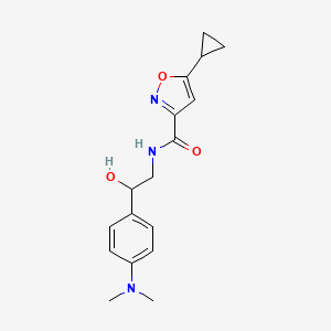 molecular formula C17H21N3O3 B2698909 5-cyclopropyl-N-(2-(4-(dimethylamino)phenyl)-2-hydroxyethyl)isoxazole-3-carboxamide CAS No. 1421495-29-5