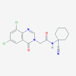 molecular formula C17H16Cl2N4O2 B2698956 N-(1-Cyanocyclohexyl)-2-(6,8-dichloro-4-oxoquinazolin-3(4H)-yl)acetamide CAS No. 878115-37-8