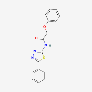 molecular formula C16H13N3O2S B2698992 2-phenoxy-N-(5-phenyl-1,3,4-thiadiazol-2-yl)acetamide CAS No. 311777-43-2