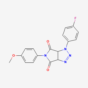 molecular formula C17H13FN4O3 B2699006 1-(4-FLUOROPHENYL)-5-(4-METHOXYPHENYL)-1H,3AH,4H,5H,6H,6AH-PYRROLO[3,4-D][1,2,3]TRIAZOLE-4,6-DIONE CAS No. 1185144-50-6