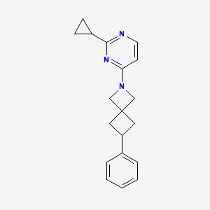 B2699045 2-(2-Cyclopropylpyrimidin-4-yl)-6-phenyl-2-azaspiro[3.3]heptane CAS No. 2379997-96-1