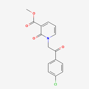 molecular formula C15H12ClNO4 B2699067 Methyl 1-[2-(4-chlorophenyl)-2-oxoethyl]-2-oxo-1,2-dihydro-3-pyridinecarboxylate CAS No. 339024-57-6
