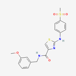 N-(3-methoxybenzyl)-2-((4-(methylsulfonyl)phenyl)amino)thiazole-4-carboxamide