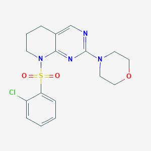 4-(8-((2-Chlorophenyl)sulfonyl)-5,6,7,8-tetrahydropyrido[2,3-d]pyrimidin-2-yl)morpholine