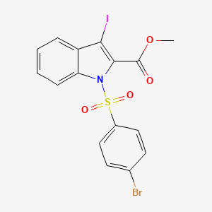 methyl 1-[(4-bromophenyl)sulfonyl]-3-iodo-1H-indole-2-carboxylate