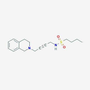 molecular formula C17H24N2O2S B2699131 N-[4-(1,2,3,4-tetrahydroisoquinolin-2-yl)but-2-yn-1-yl]butane-1-sulfonamide CAS No. 1351604-94-8
