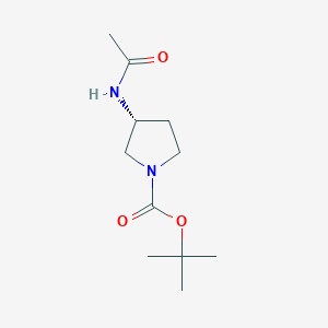 molecular formula C11H20N2O3 B2699142 (R)-(+)-1-Boc-3-acetamidopyrrolidine CAS No. 114636-37-2; 550371-67-0